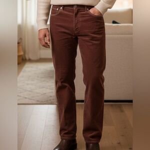 Unique Brown Corduroy Pants y2k unique rare male stage hand